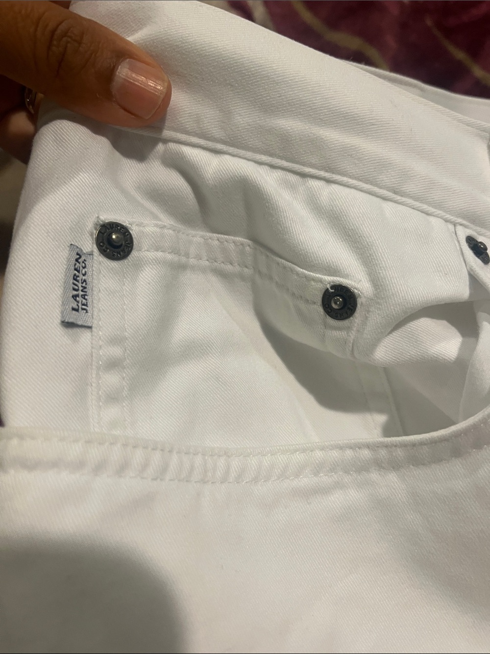 Lauren Jeans Co White Capri length 100% cotton,size 18W - Picture 3 of 6